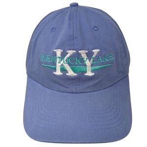 Kentucky Lake Strapback Hat Blue One Size Adjustable Embroidered Jhats